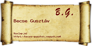 Becse Gusztáv névjegykártya